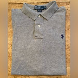 Polo by Ralph Lauren Men’s XL Light Gray Cotton Pique Knit Short‎ Sleeve Shirt